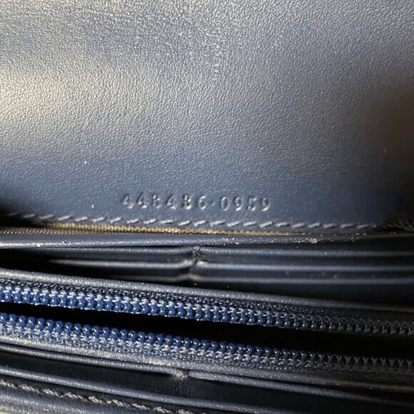 NWT Gucci Marmont Denim Pearl Zippy Wallet Limited Edition Preppy Denim Glam - Picture 8 of 13